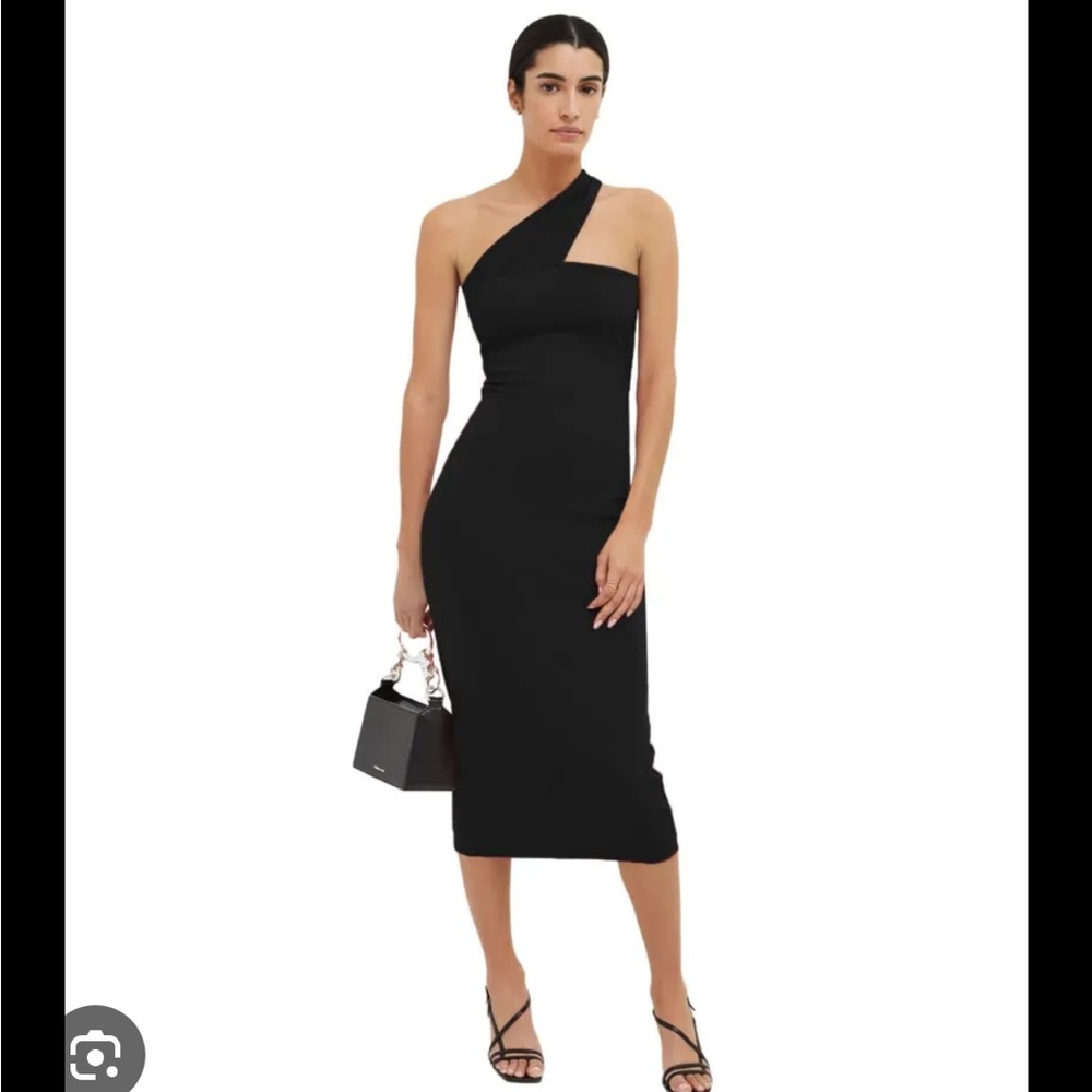 Marcella NYC Caterina dress NWT one shoulder little black dress